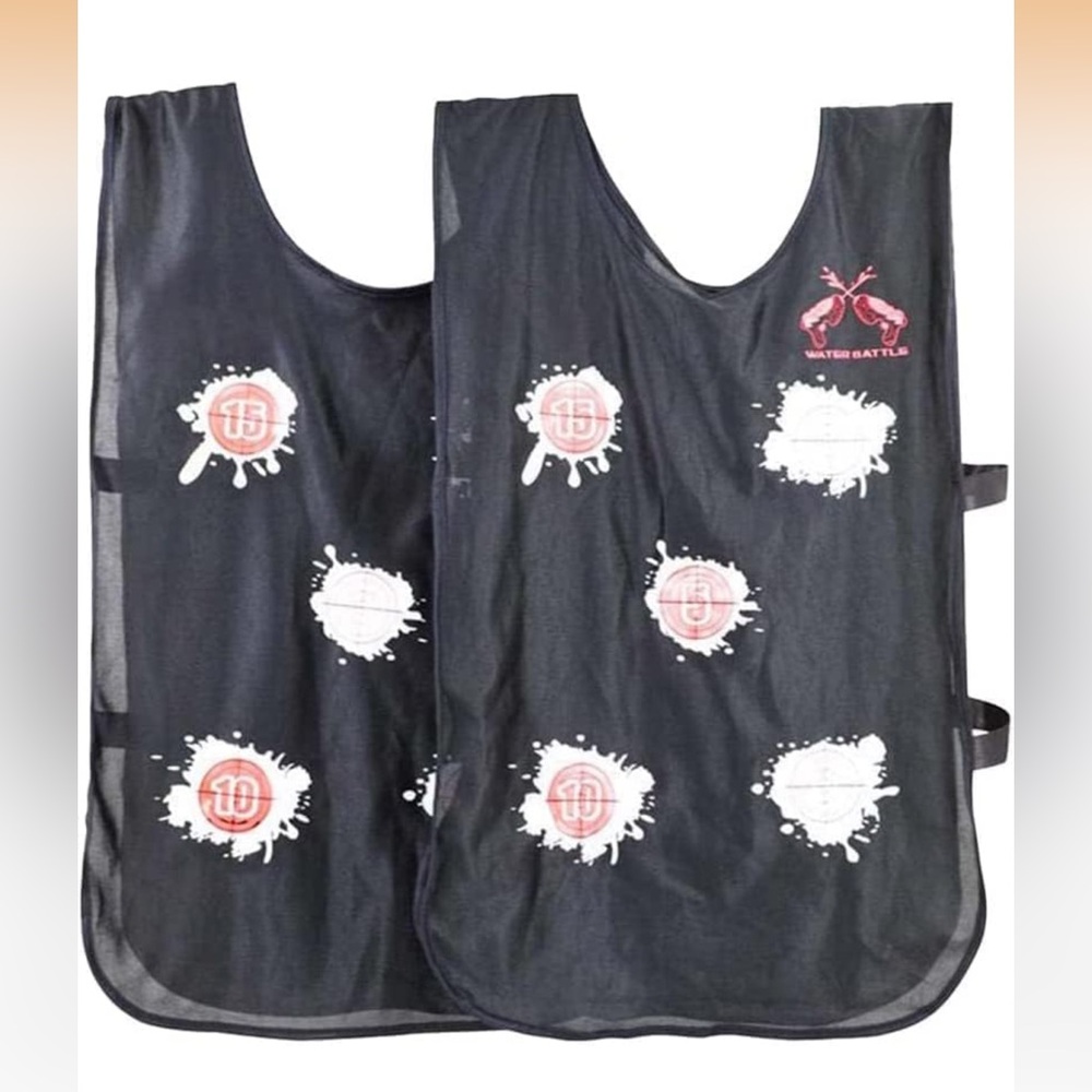 NWOT black Water Color Changing battle game adjustable vests OSFM